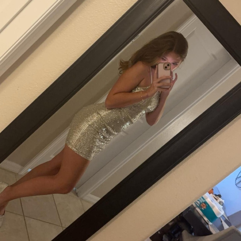 BCX Gold Sequin Party Dress